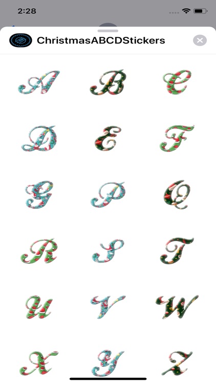 Christmas ABCD Stickers