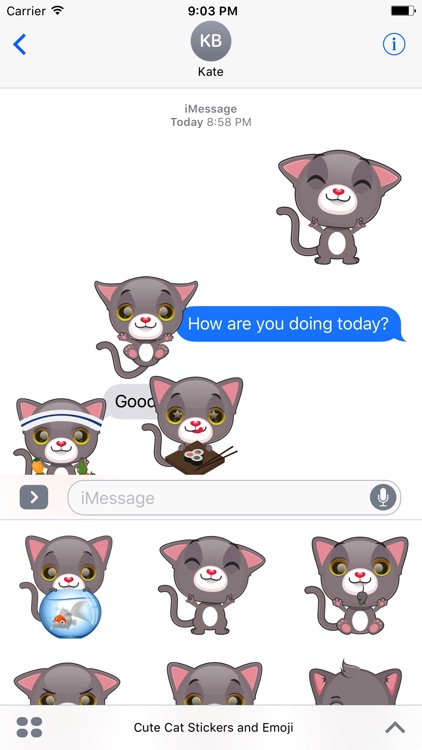 Cute Cat Stickers & Emoji