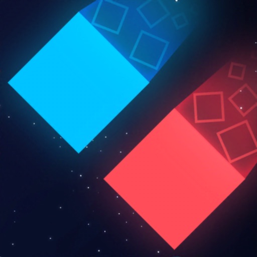 Duo Square - red and blue