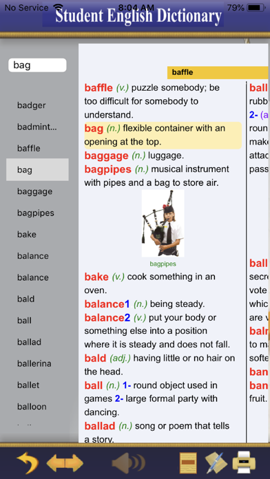 Student English Dictionary Screenshot