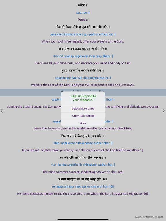 Amrit Kirtan iPad screenshot 7 - Book app