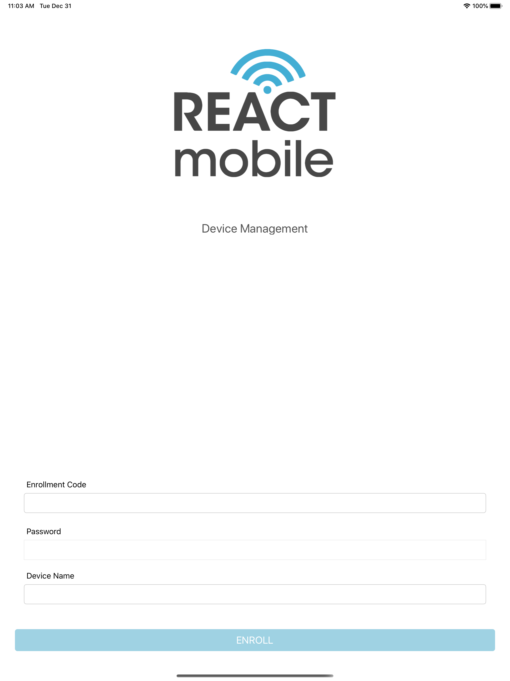 React Mobile Hospitality