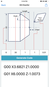 G Code Generator CNC OD ID screenshot