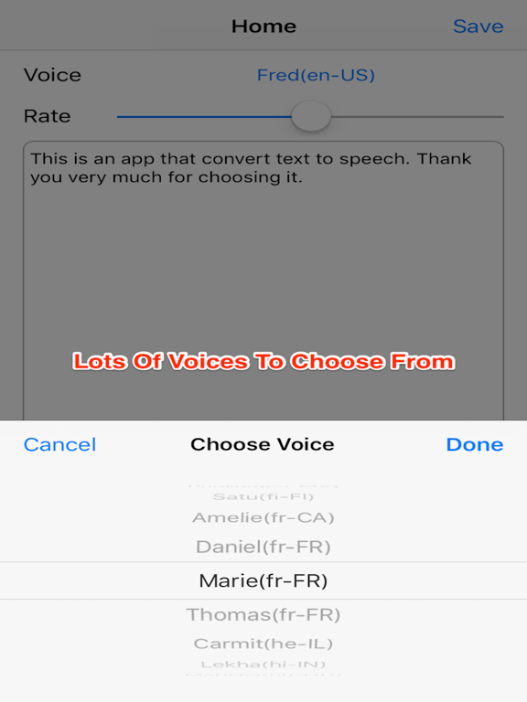Text To Speech Sound Converter iPad screenshot 2 - Utilities app