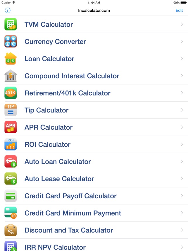 ez financial calculators on the app store 401k interest calculator