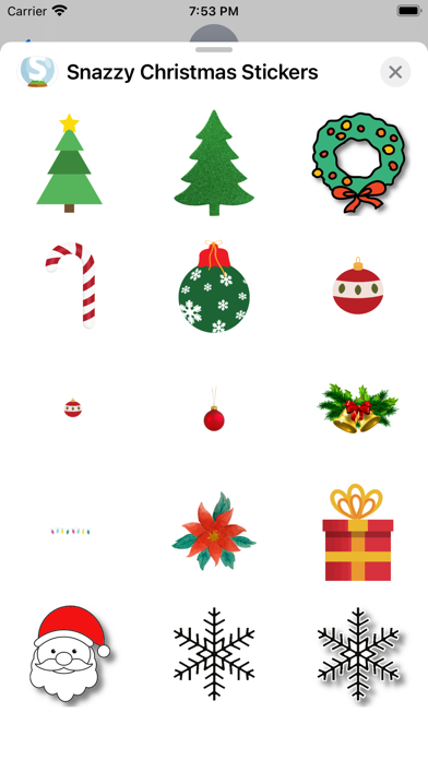 Screenshot #1 pour Snazzy Christmas Stickers