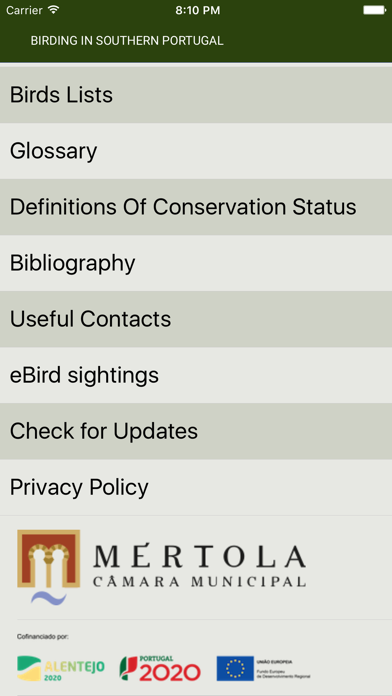 Birding in Southern Portugal Screenshot