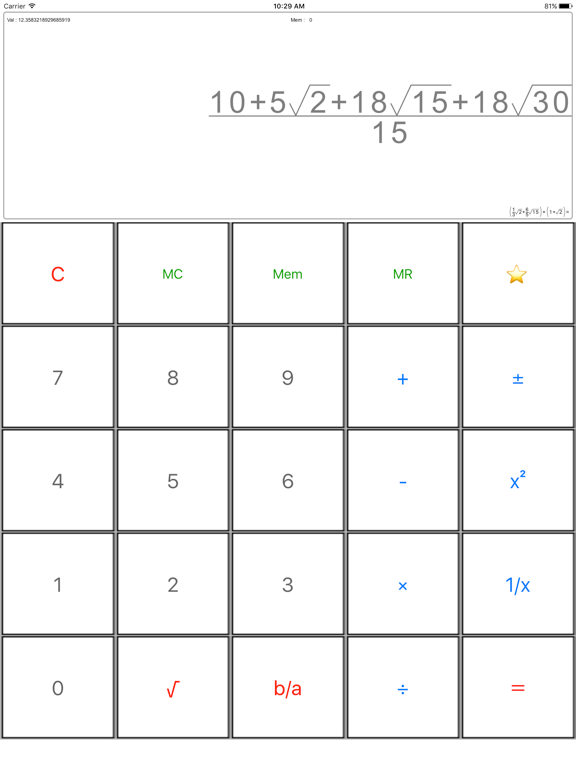 SquareRootCalculator iPad screenshot 4 - Productivity app