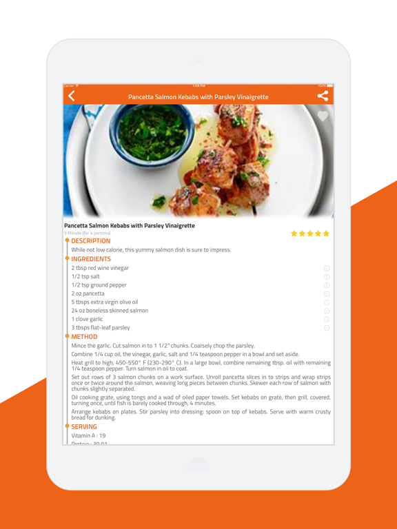 Easy Fish - Healthy sea foods iPad screenshot 5 - Food & Drink app