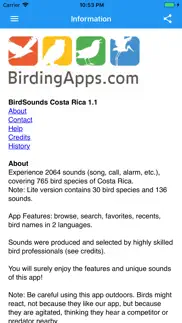 birdsounds costa rica iphone screenshot 4