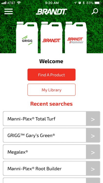 BRANDT Turf Product Finder