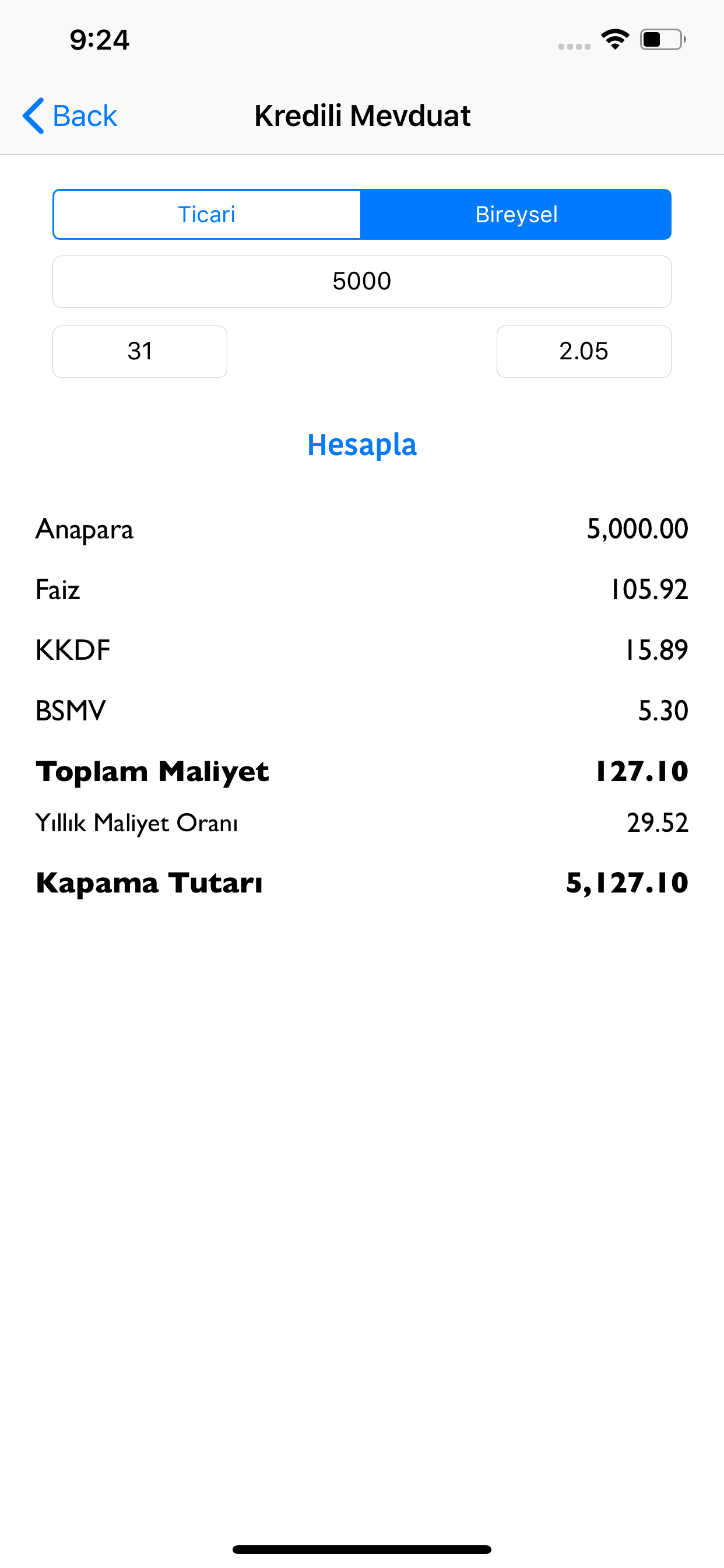 Faiz Hesapla screenshot 5