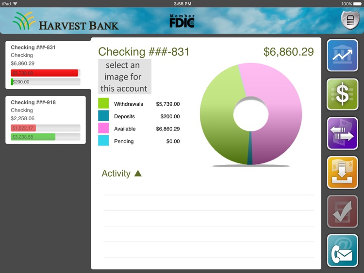 Harvest Bank Mobile for iPad