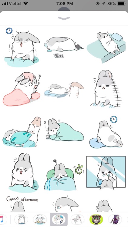Rabbit Moji Pun Funny Stickers