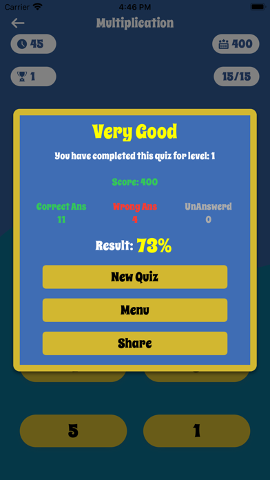 Great Math Learning Game Screenshot