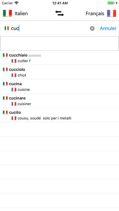 Screenshot #1 pour Dictionnaire Italien-Français