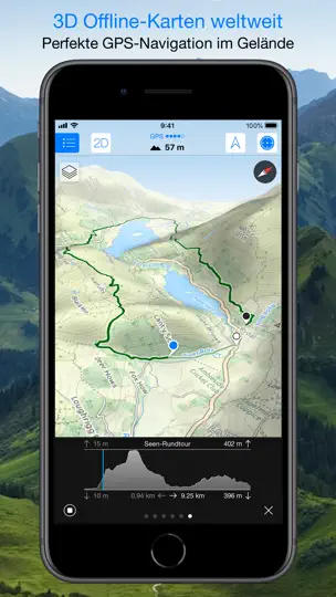 Screenshot von Maps 3D PRO Wandern & Fahrrad auf dem iPhone 3