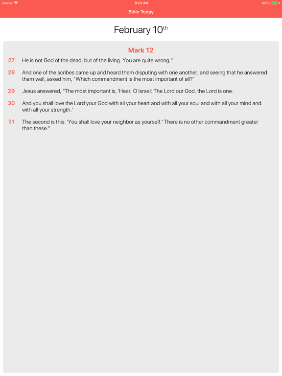 Bible Today iPad screenshot 1 - Lifestyle app