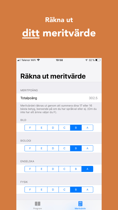 Betygen Screenshot