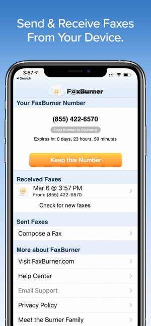 Fax Burner Send Receive Fax On The App Store