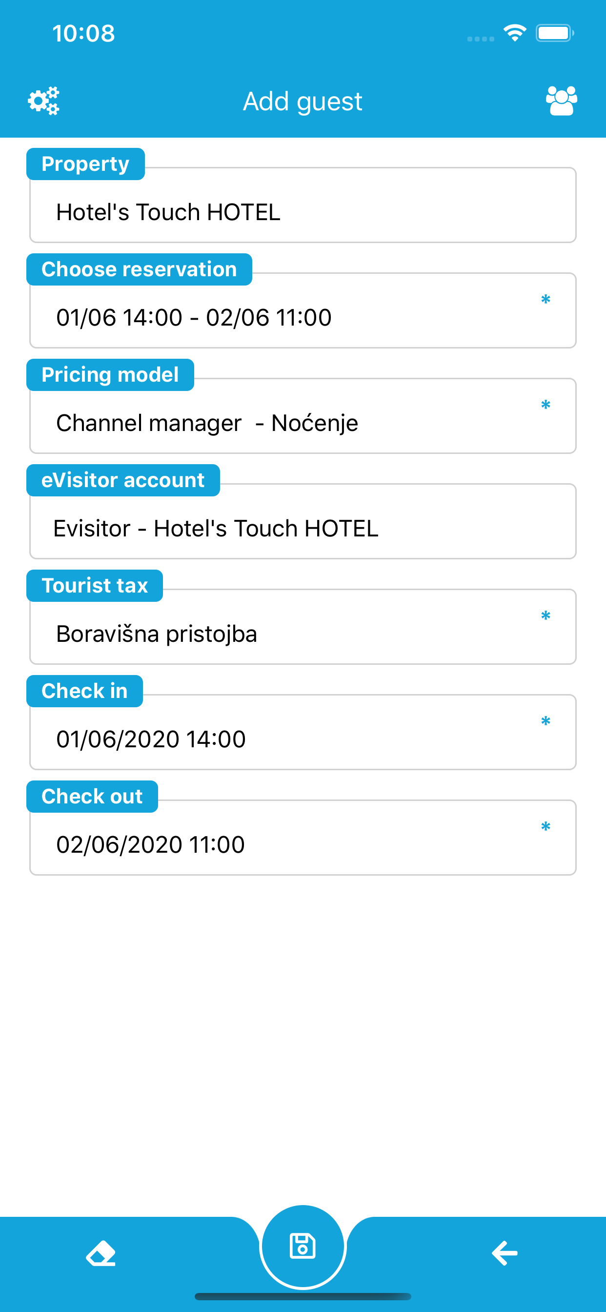 Hotel's Touch IDscan