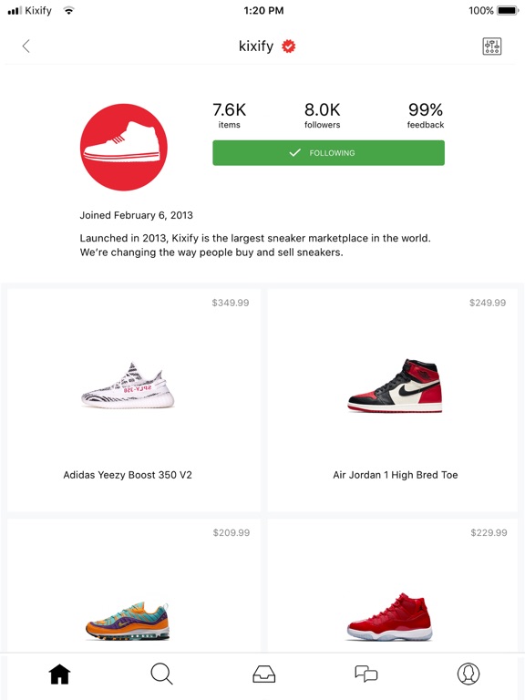 KIXIFY - Buy & Sell Sneakers iPad screenshot 4 - Shopping app