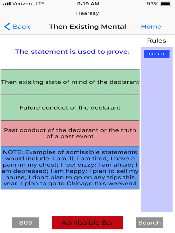 Federal Evidence Applied iPad screenshot 4 - Education app