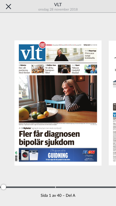 Bärgslagsbladet e-tidning Screenshot