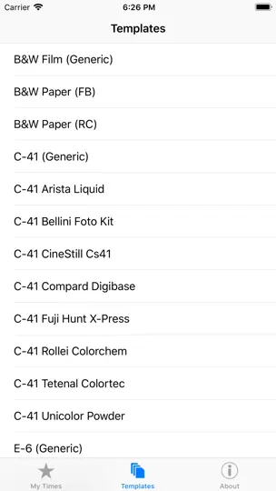 Captura de pantalla de Darkroom Lab Timer en iPhone 1
