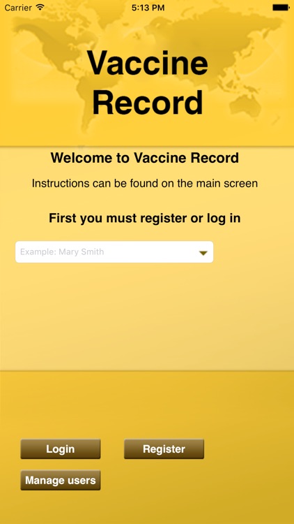 Vaccine Record for Travellers