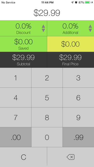 Sale Price + Tax Calculator Screenshot