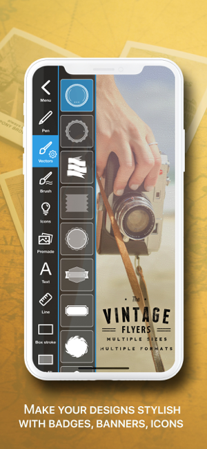 ‎Vintage Logo & Poster Creator Screenshot