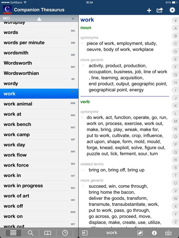 Companion Thesaurus iPad screenshot 4 - Reference app
