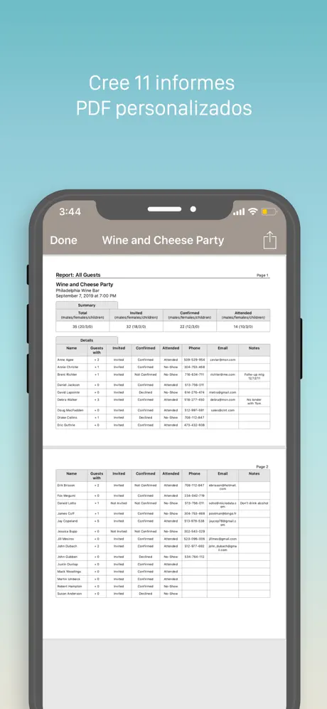 Guest List Organizer.