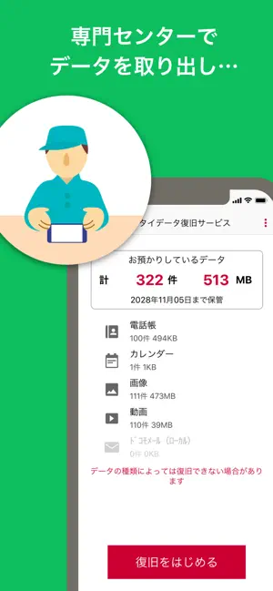 ケータイデータ復旧サービ‪ス‬4+_3