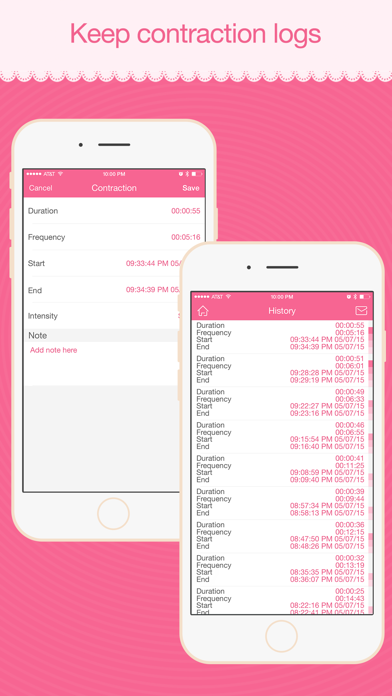 Contraction Monitor - Contractions Counter and Timer Screenshot 3