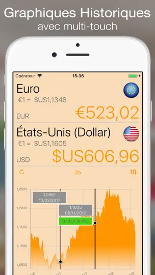 Capture d'écran de Currency+ (Currency Converter) sur iPhone 3