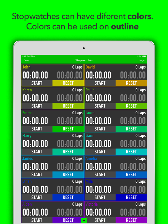 Screenshot #6 pour Best Multi Stopwatch Pro