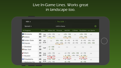 Live Scores and Odds Screenshot