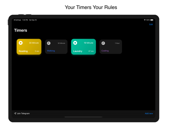 Timer - Create Multiple Timers iPad app afbeelding 3