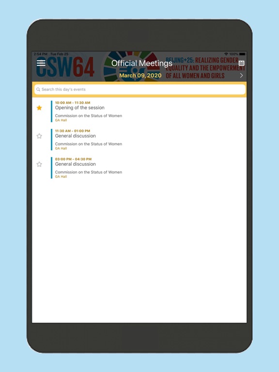 UN CSW iPad screenshot 2 - Business app