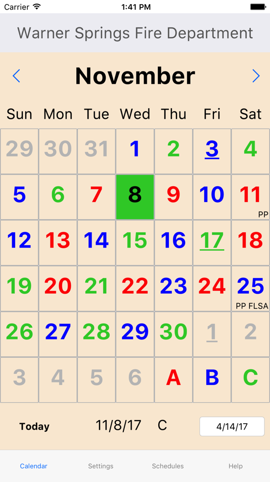 #1. ShiftCal® - the FF Calendar (iOS) 由: Thomas Wesley Erickson