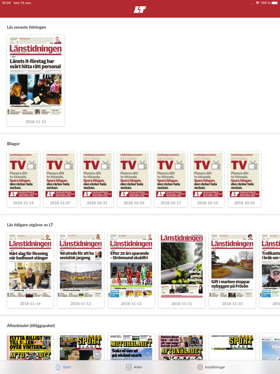 Screenshot #4 pour Länstidningen Östersund e-tidn