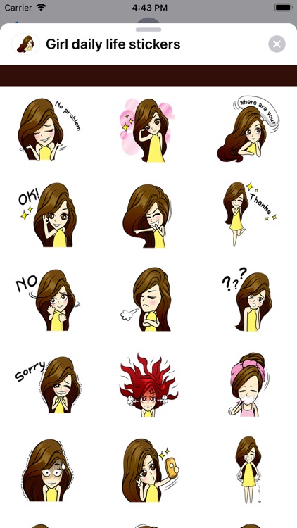 Girl daily life stickers