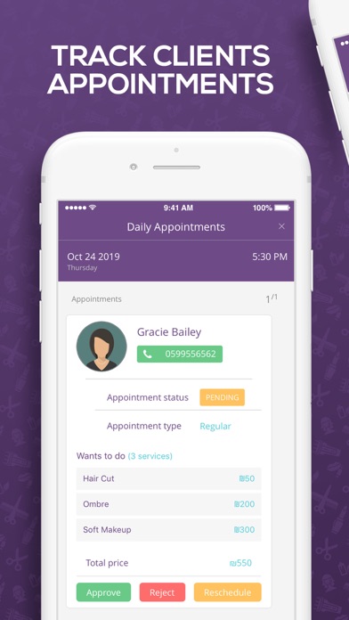 Salon Admin-Salon Management iPhone screenshot