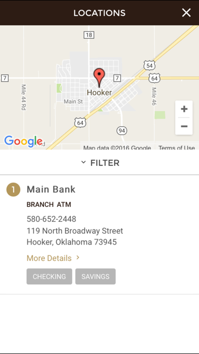 First National Bank of Hooker Screenshot