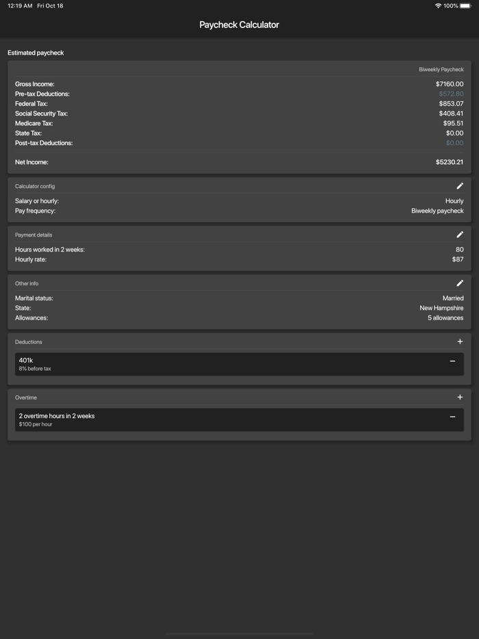 Paycheck Calculator US