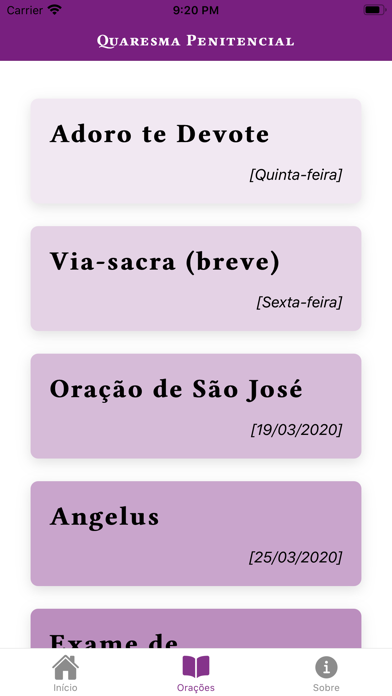 Quaresma Penitencial Screenshot