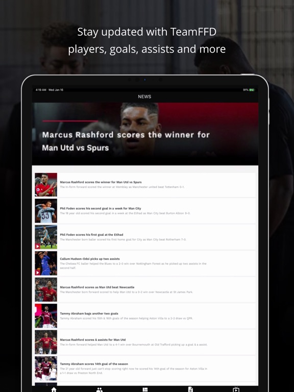 FFDTV iPad screenshot 6 - Sports app