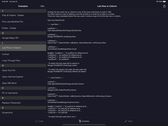 VBA Guide For Excel Screenshot